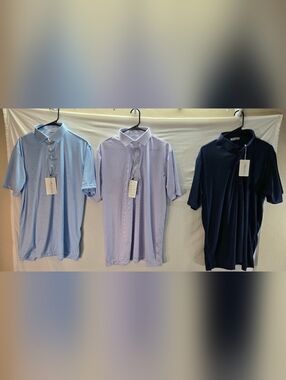 Lot of 3 Collars & Co Men's Large relaxed Polo Dress Shirts NWT & NWOT
